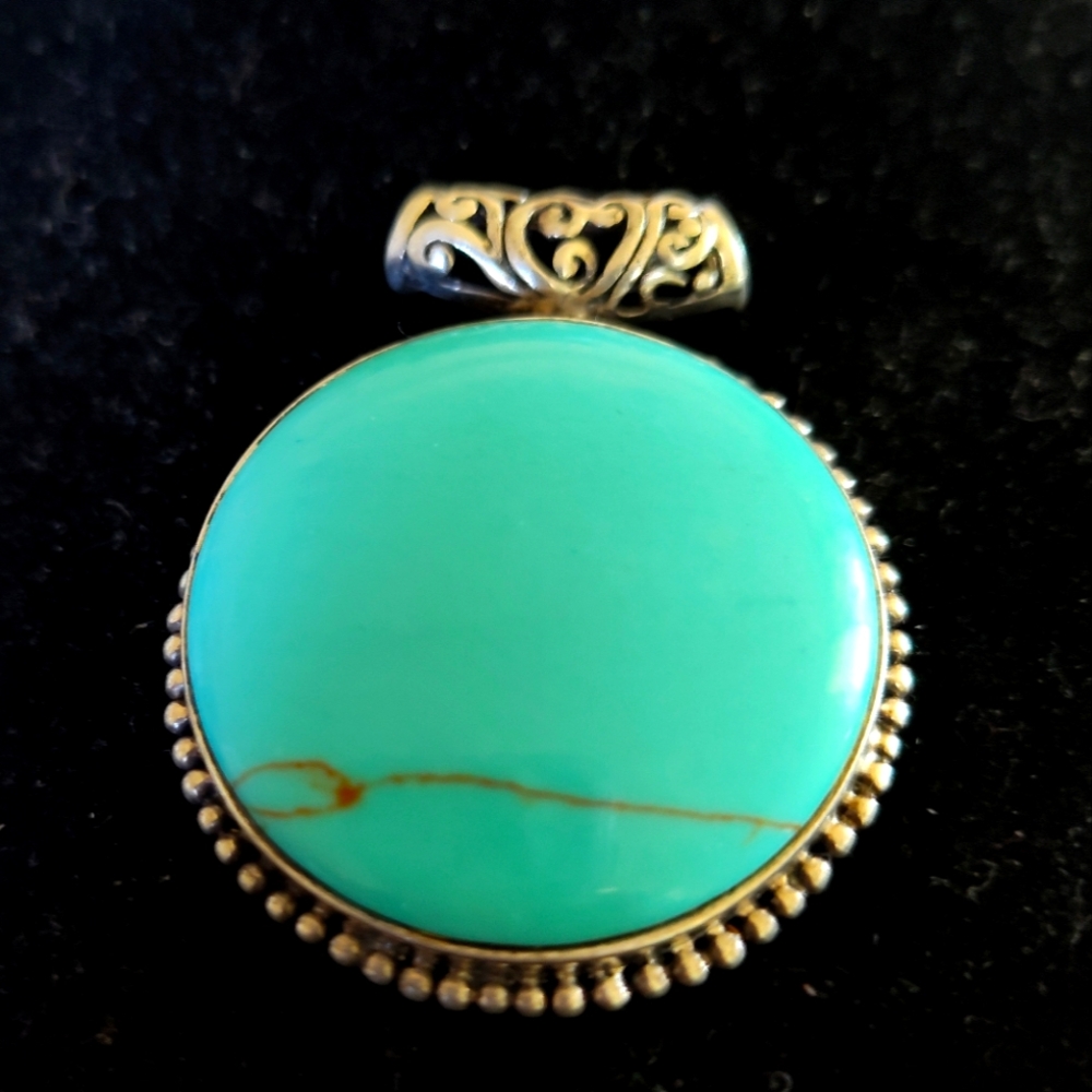 Gorgeous Turquoise Sterling silver Pendant